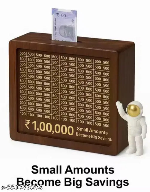1 Lakh Wooden Money Piggy Bank